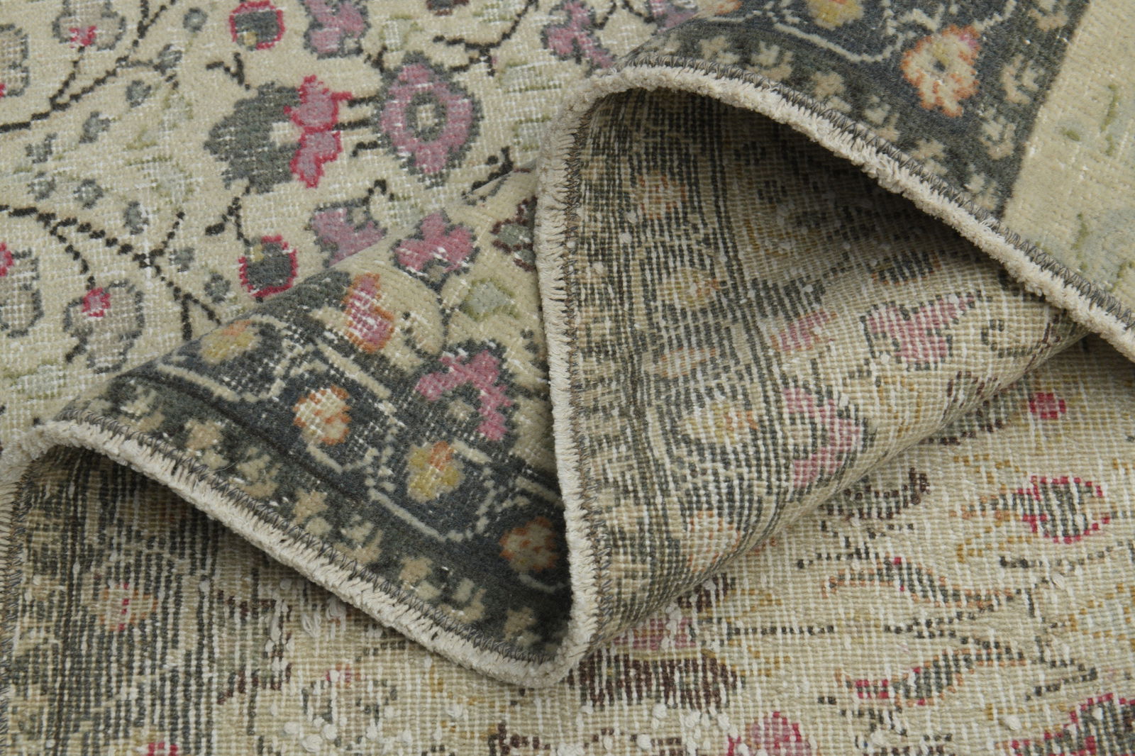 5x7 OUSHAK BEIGE Area Rug, Handmade - 5