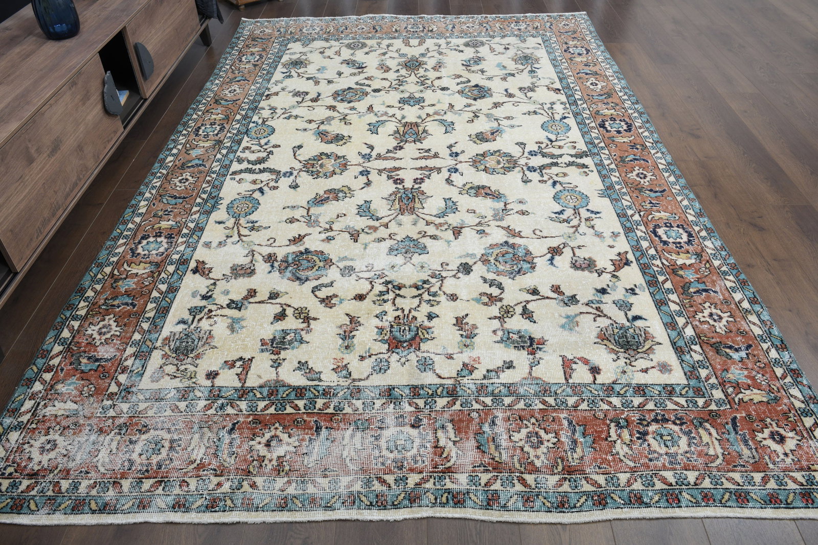 6'6x10'2 ft, COLORFUL, Vintgae Turkish Rug - 4