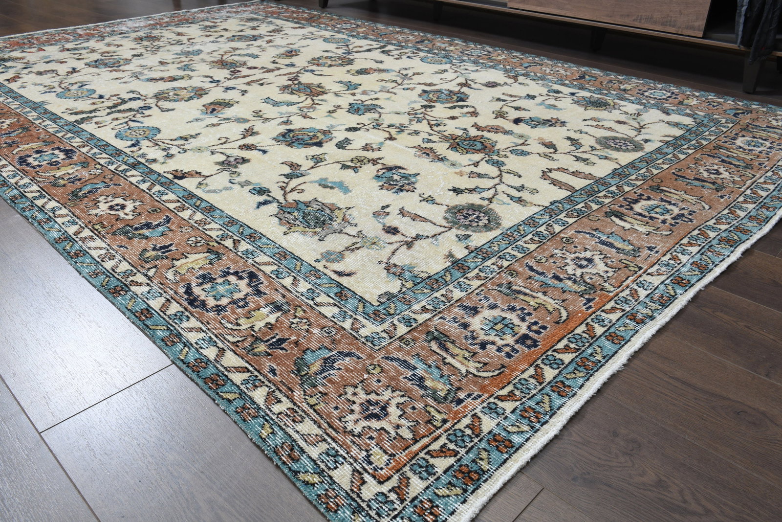 6'6x10'2 ft, COLORFUL, Vintgae Turkish Rug - 7