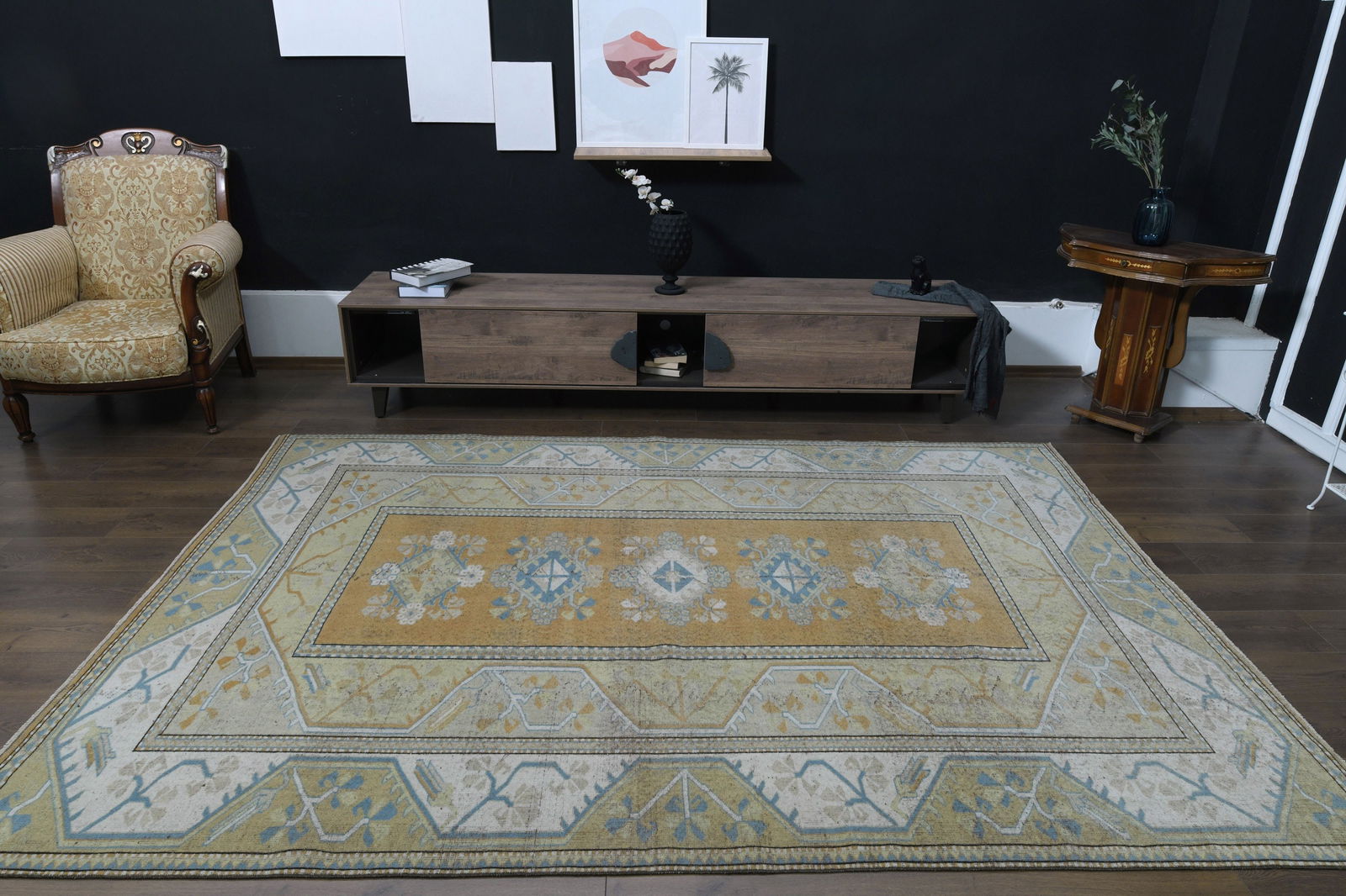 6'6x9'7 ft, ORANGE OVERSIZED RUG - 10