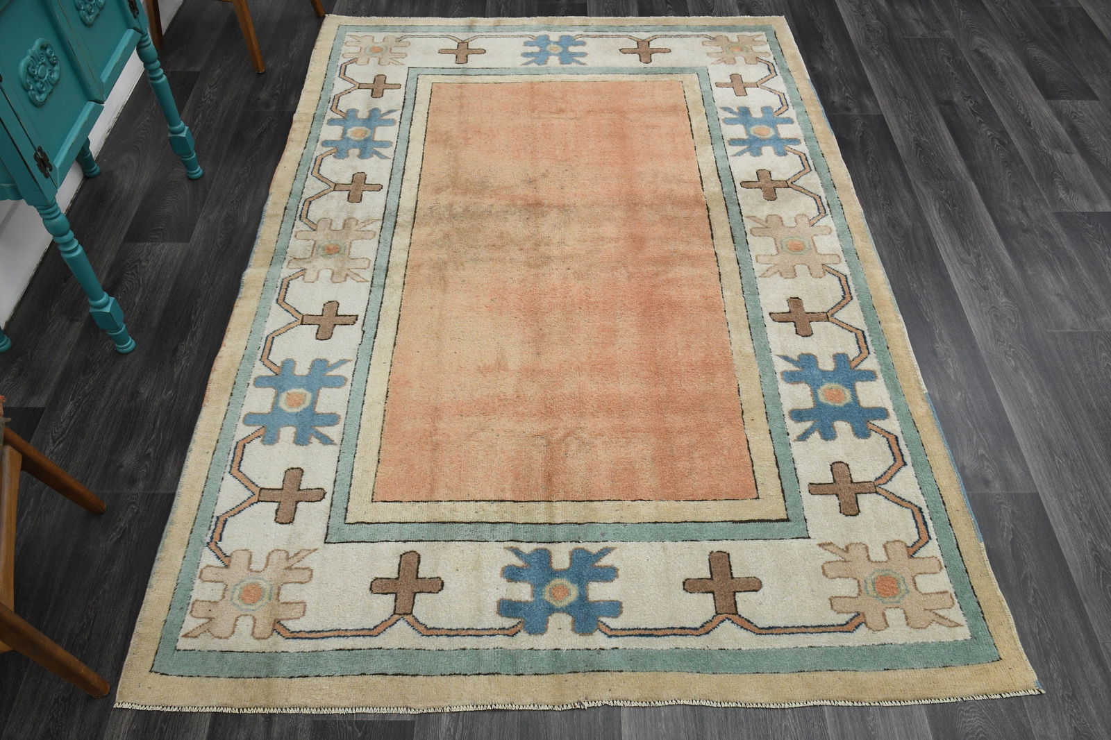 5.9x8.5 ft, TURKISH Rug, Antique - 3