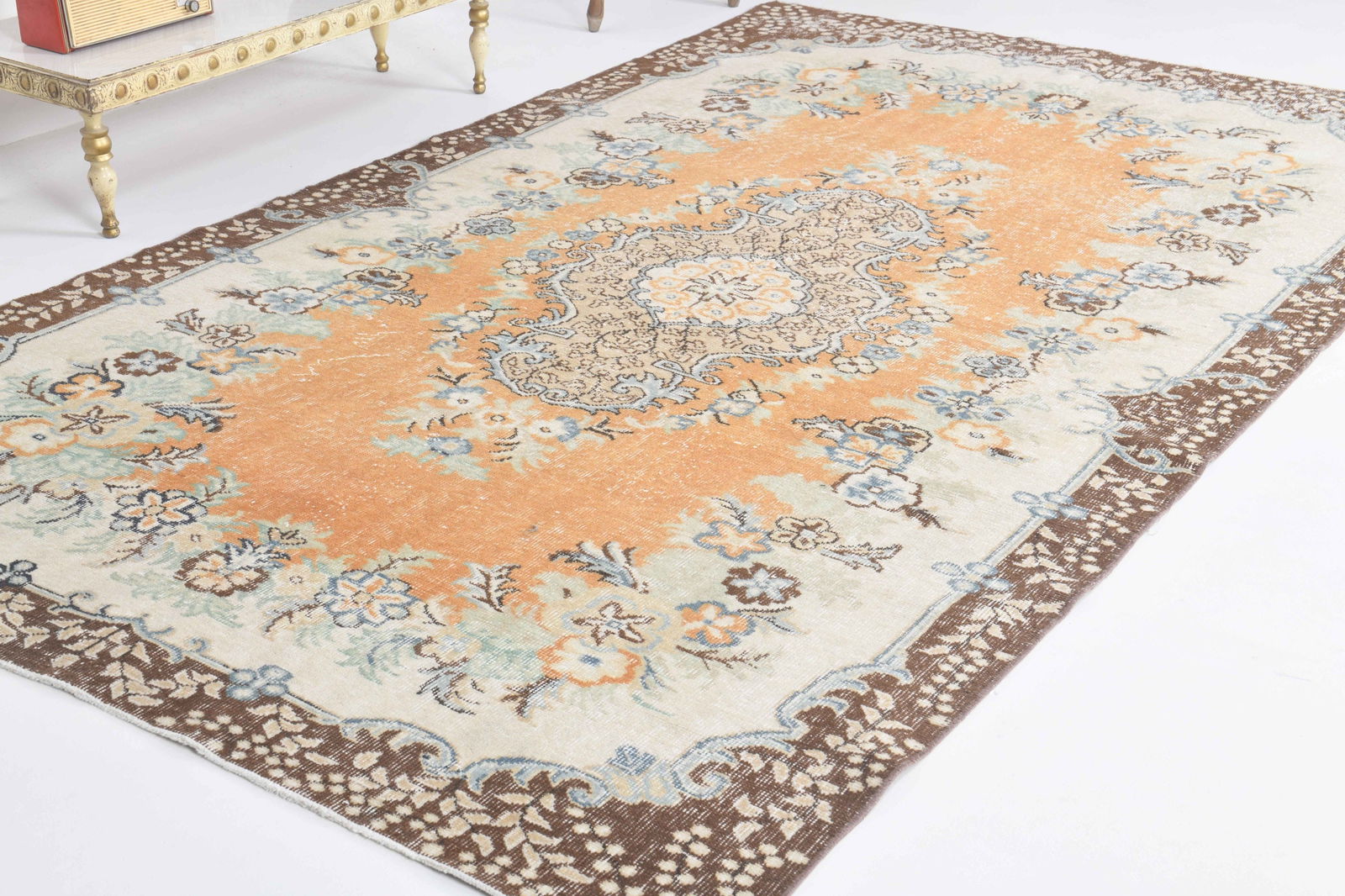 5.7x9.5 ft, TURKISH Rug, Oushak - 10
