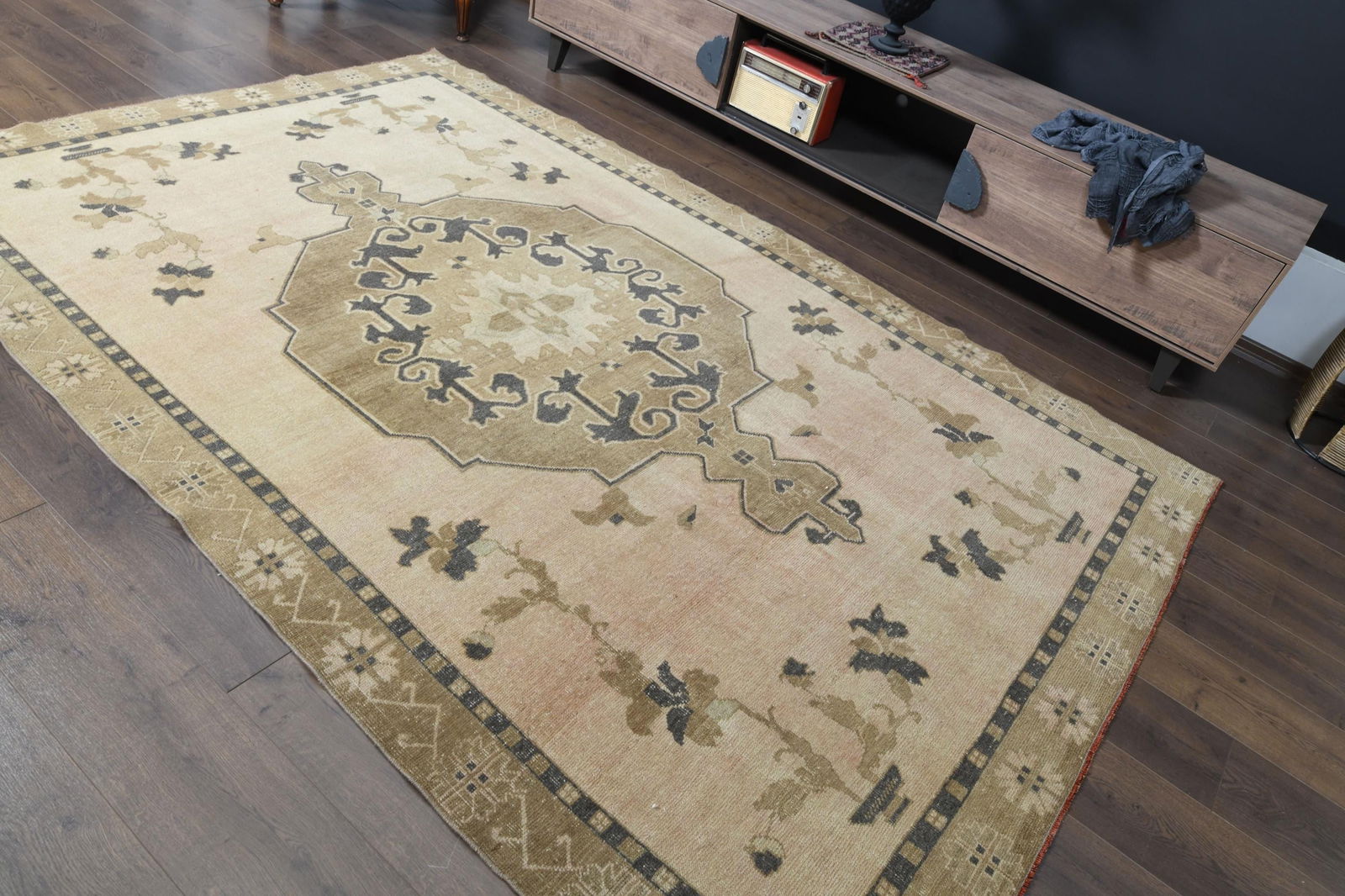 4'7x6'3, YELLOW BLUE OUSHAK - 16