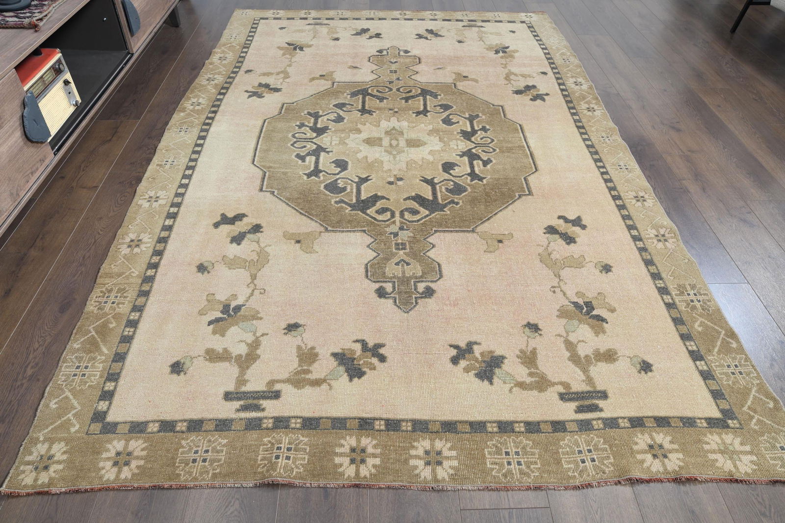 4'7x6'3, YELLOW BLUE OUSHAK - 17