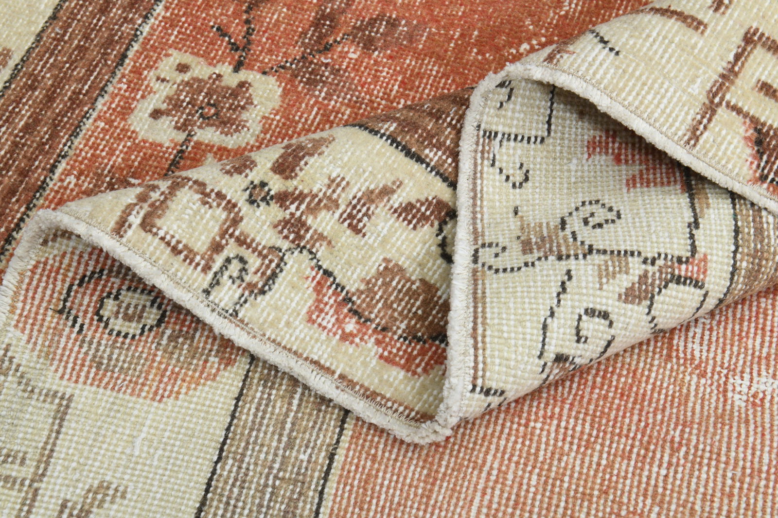 6'3x10'2 ft, RED TURKISH RUG: Title: 6'3x10'2 ft, RED TURKISH RUG Description: This Turkish one-of-a-kind Vintage Turkish Rug is hand-knotted and handwoven by the most skilled artisans who use pure wool, in muted, natural tones, a