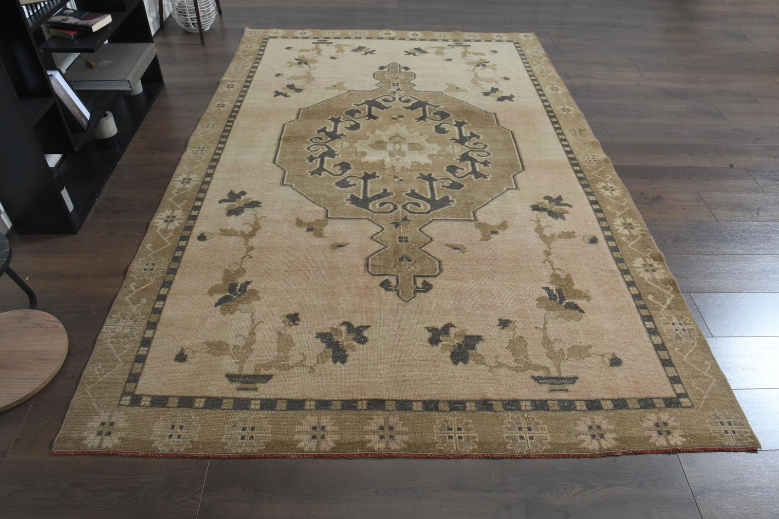 6.1x9.3 ft, BROWN TURKISH RUG - 2