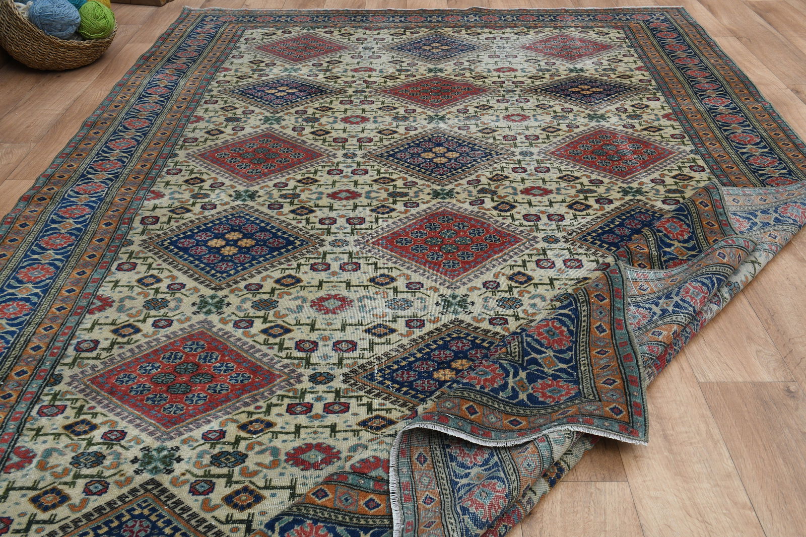 6'5x9'4 ft, TURKISH OUSHAK RUG - 14