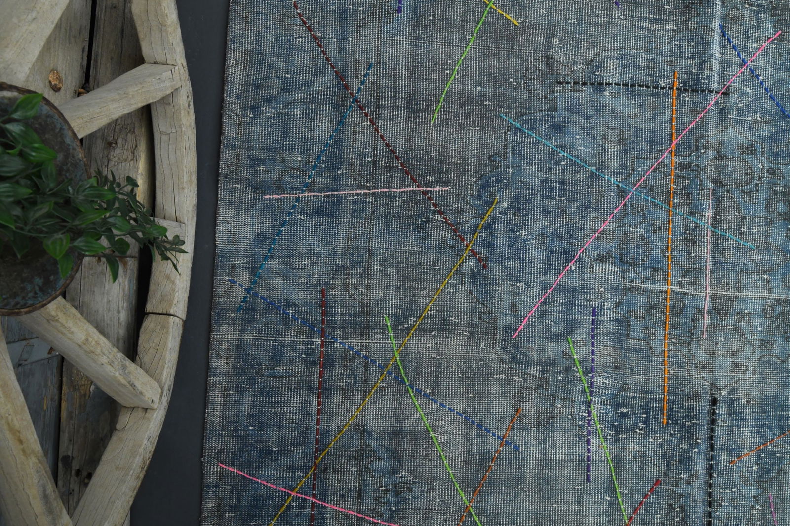 6.5x10.2 VINTAGE TURKISH RUG - 8