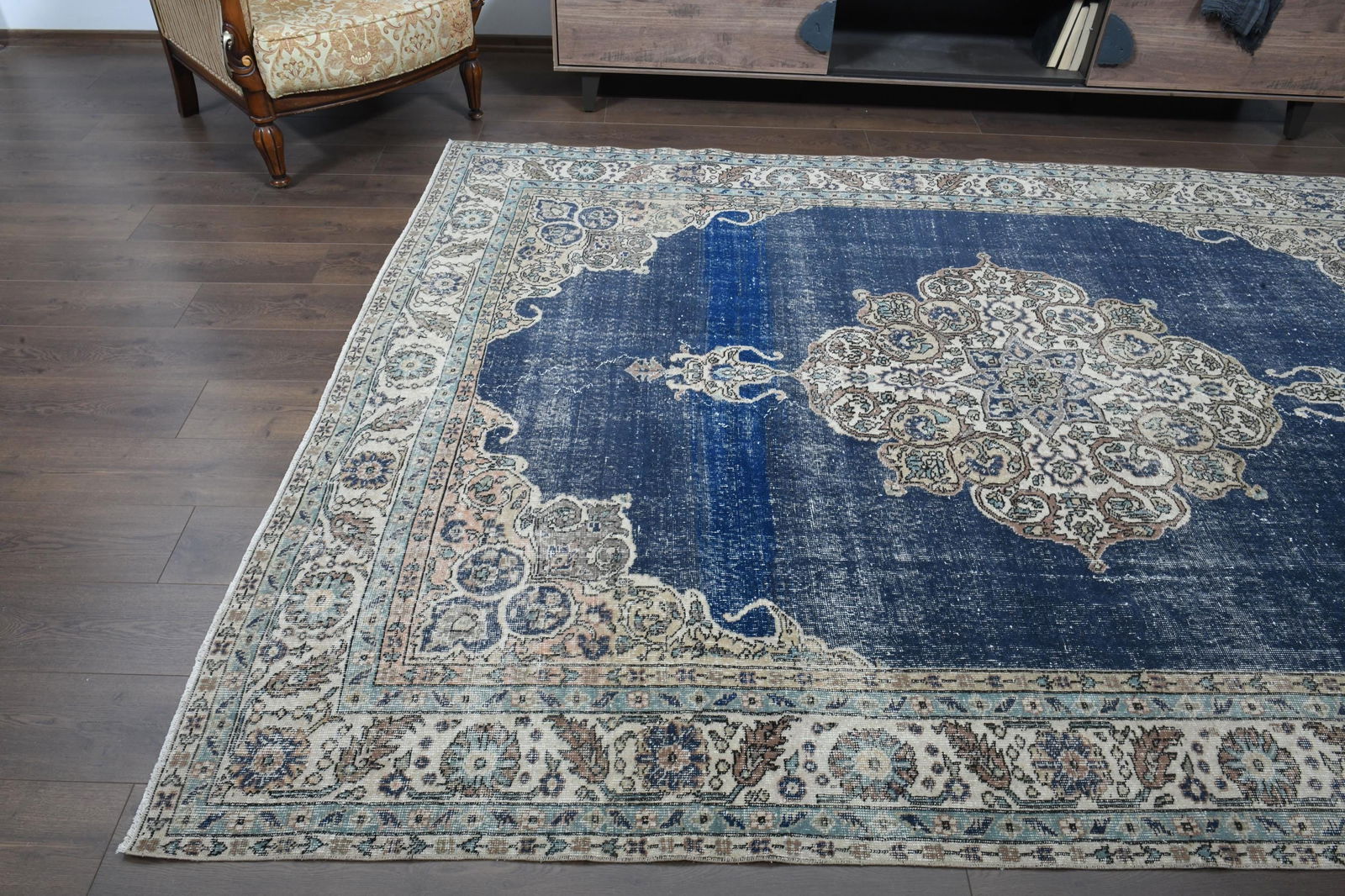 7'2x10'3 ft, BLUE AREA RUG - 5