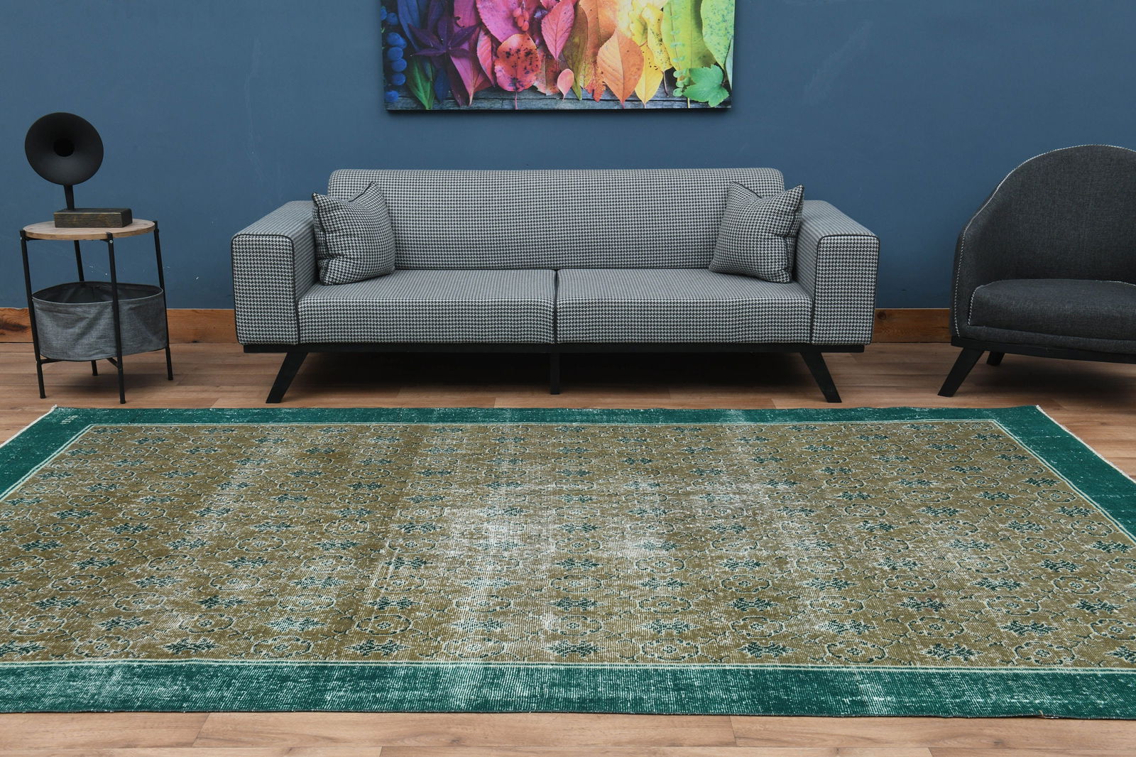 6'7x11.2, GREEN TURKISH RUG - 16
