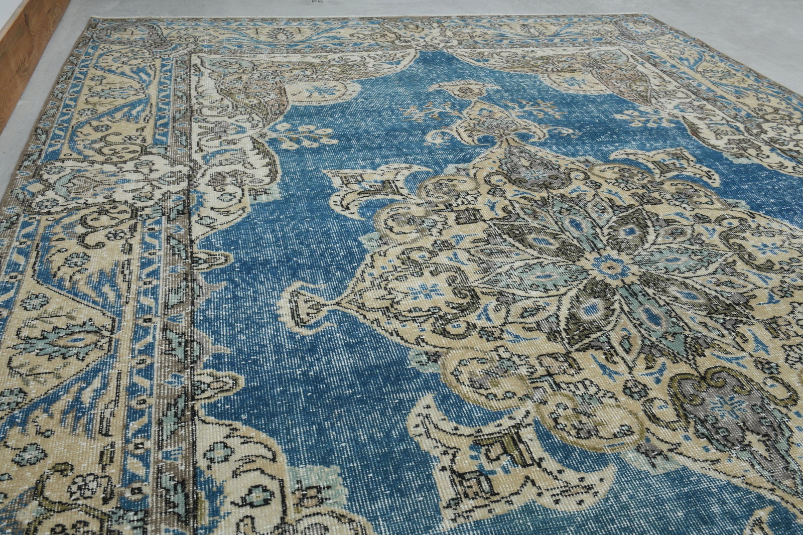 7.1x10.3 ft, BLUE TURKISH RUG - 7