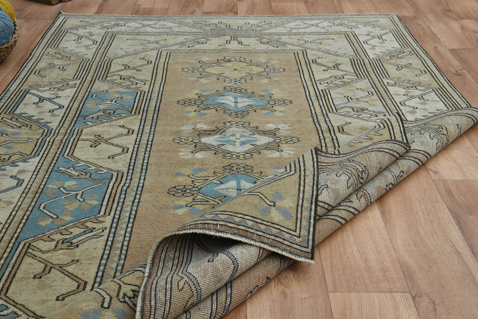 5'1x7'5 ft, GEOMETRİC, OUSHAK RUG - 14