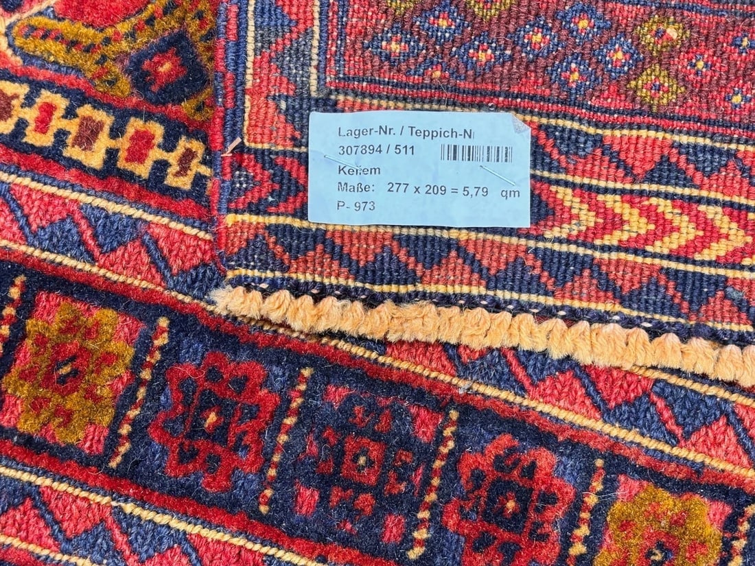 Hand-Knotted Balouch Tribal Wool Geometric Afghan Oriental Area Rug 6'11" x 9'1" - 12