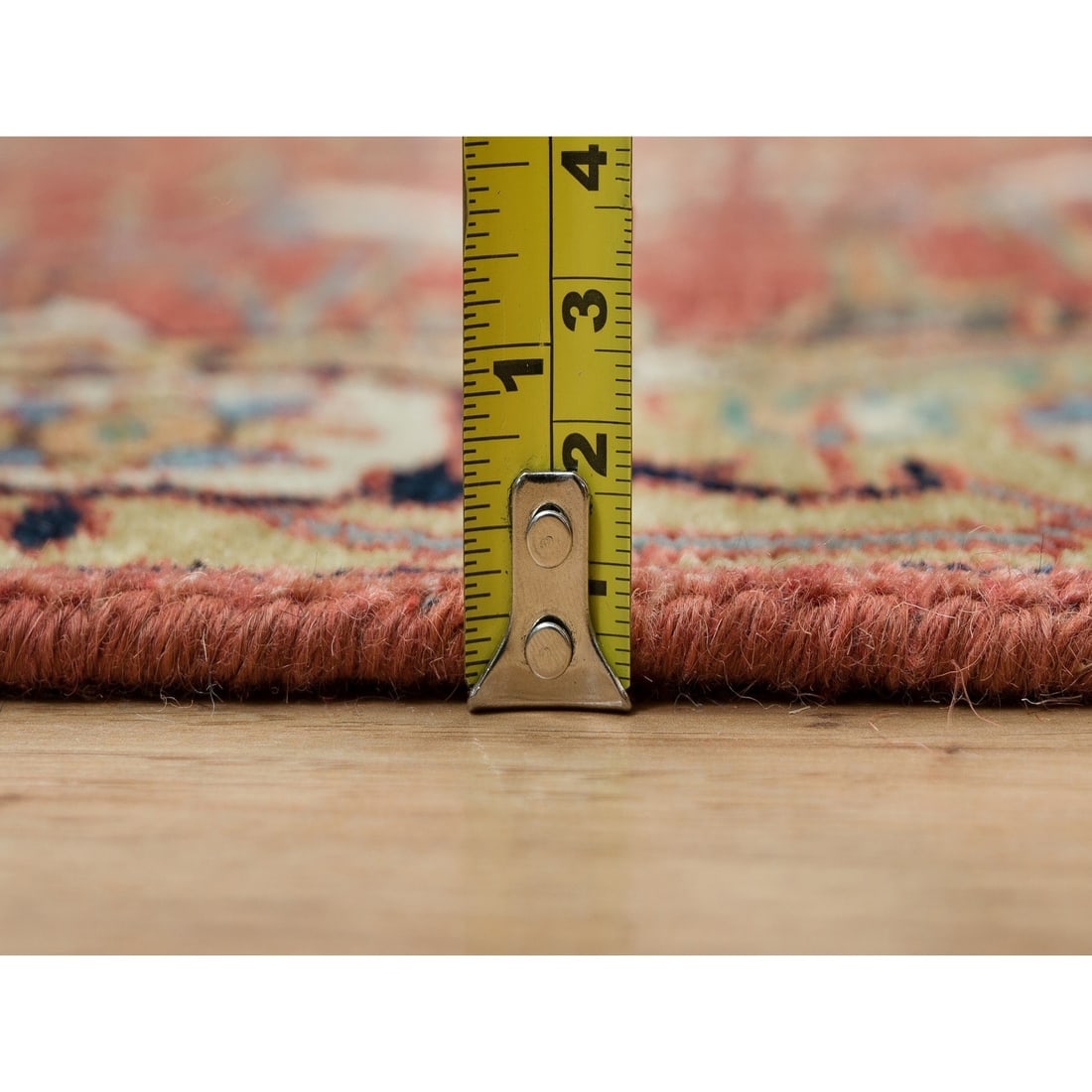 Barn Red Heris Re-Creation Hand Knotted 100% Wool Runner Oriental Rug - 7