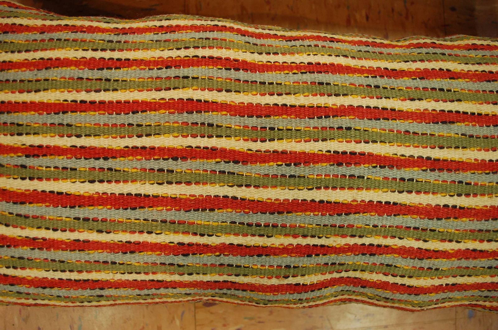 three Hand-Made antique rugs Pillow Cushion Rug 1'2" x 2' 2" - 2