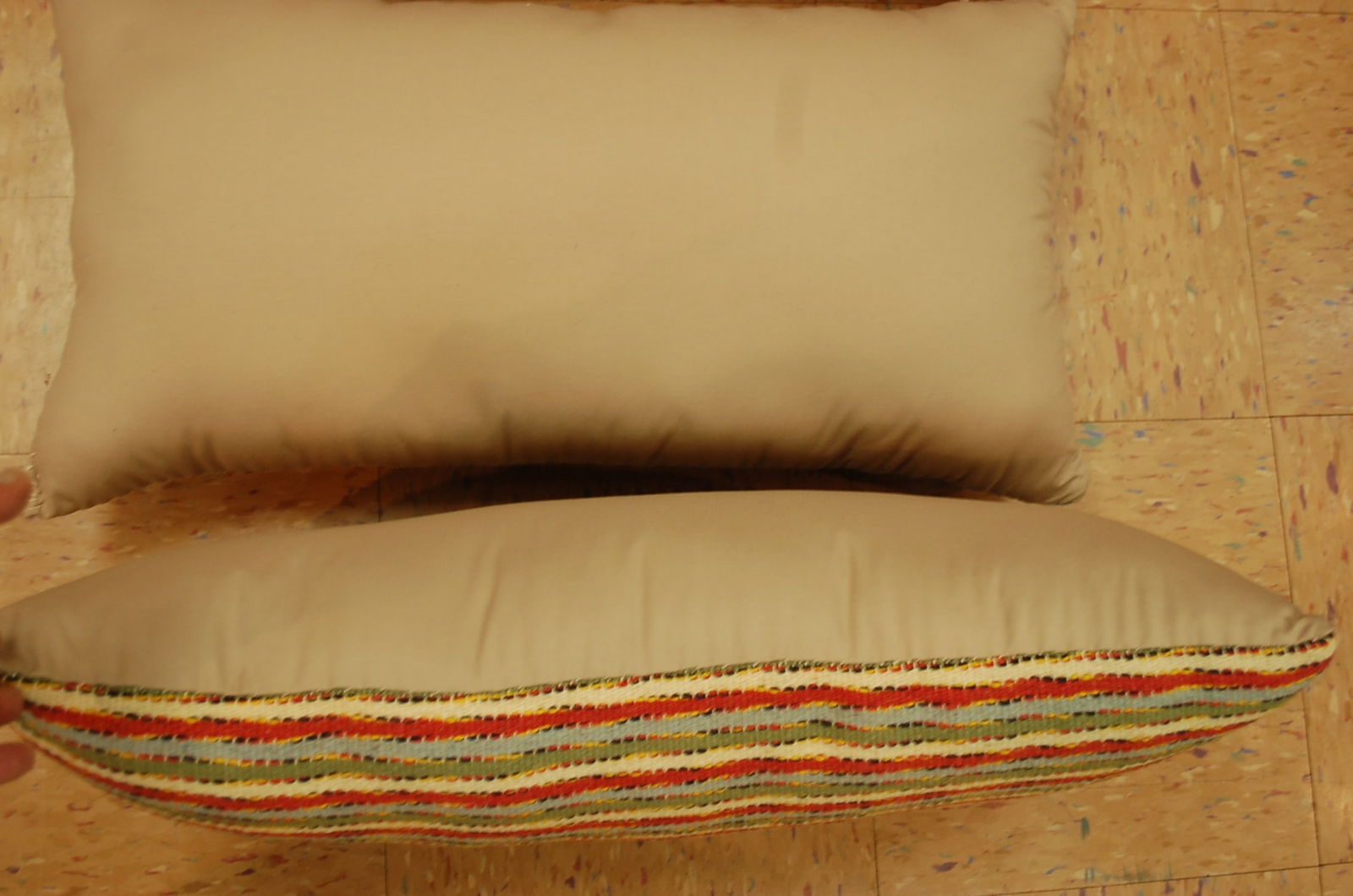 three Hand-Made antique rugs Pillow Cushion Rug 1'2" x 2' 2" - 7