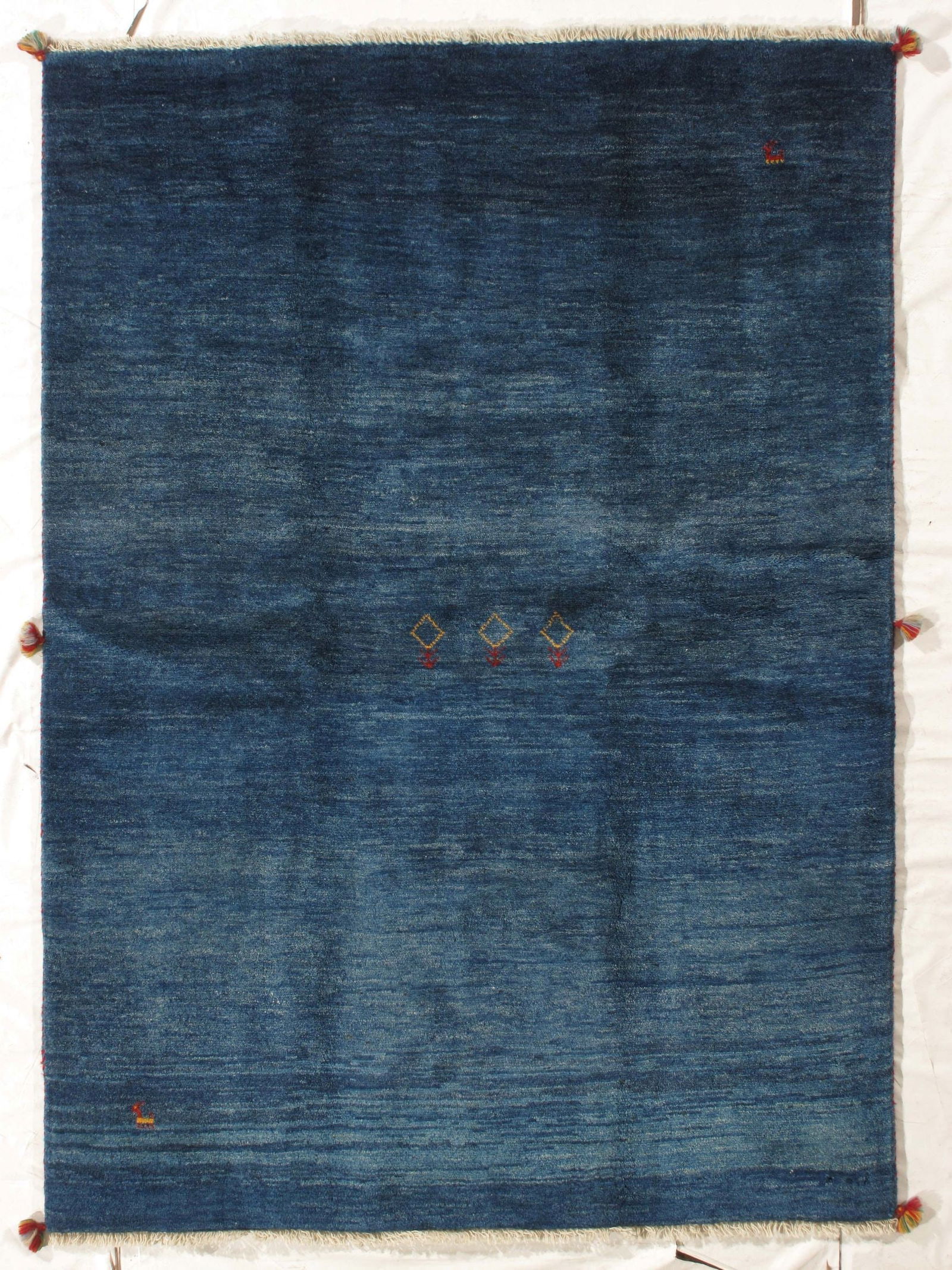 Gabbeh Persian 4.8x6.6: Title: Gabbeh Persian 4.8x6.6 Origin: Iran Year:New Materials:wool Size:4.8x6.6 Description:Persian Gabbeh Reserve: $700.00 Shipping: Domestic: Flat-rate of $90.00 to anywhere within the contiguous U.