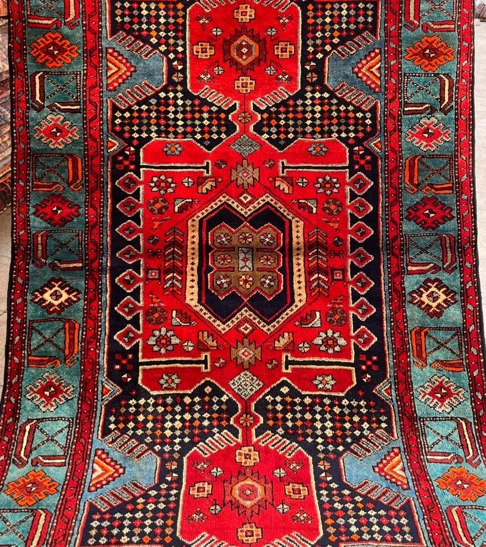 Hand Knotted Persian Tarom Tribal Wool Navy Oriental Area Rug 4'9" x 7'8" - 6