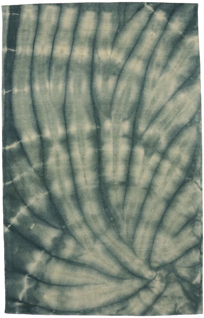 Dark Teal Tie-Dye 5X8 Hand-Tufted Modern Rug: Title: Dark Teal Tie-Dye 5X8 Hand-Tufted Modern RugDescription:Kids Room Contemporary Dark Teal 5X8 Tie-Dye Style Hand-Tufted Modern Rug CarpetMaterials:WoolDimension:5'0 X 8'0 Ft Reserve: