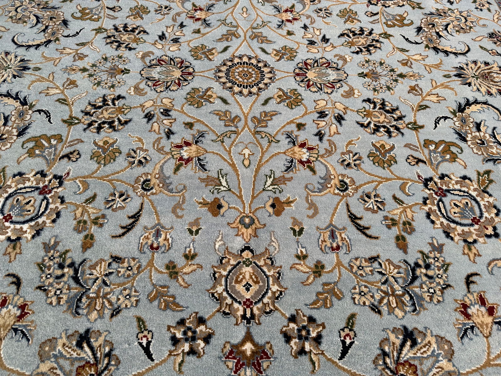 Fine Silk and wool Kashan Rug 8x10 - 3