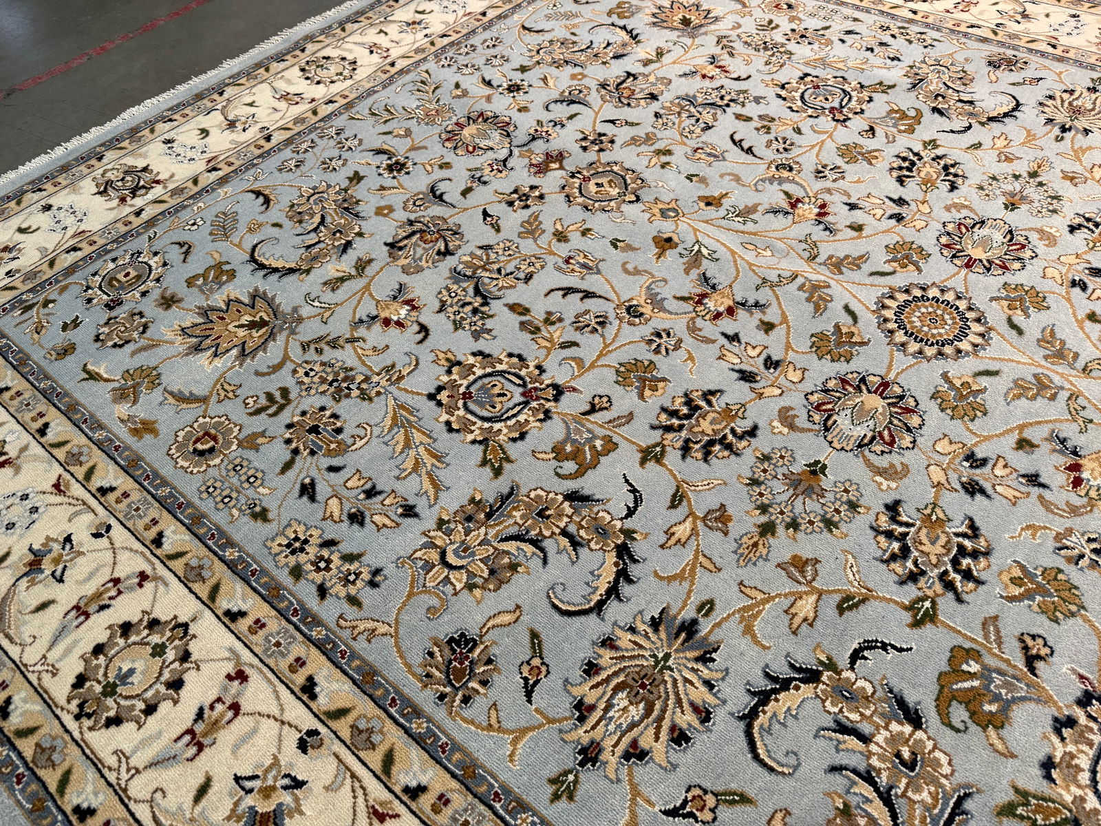 Fine Silk and wool Kashan Rug 8x10 - 6