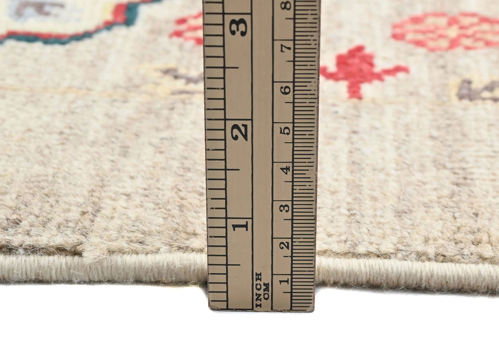 Beige Floral Modern 4X6 Kazak Oushak Pakistan Rug - 11