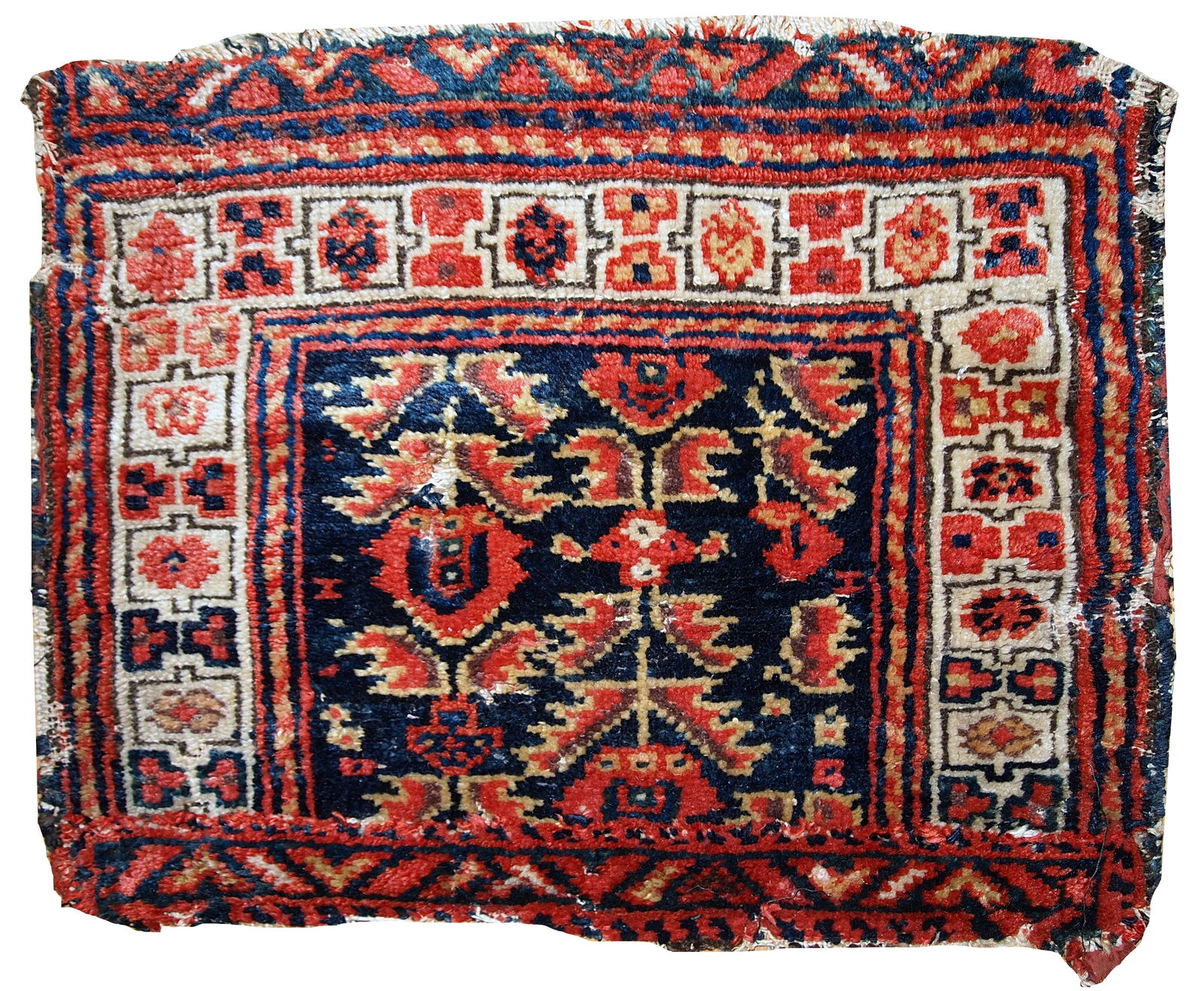 Handmade antique collectible Persian Malayer bag face 1.4' x 1.8' ( 44cm x 55cm ) 1900s: Title:Handmade antique collectible Persian Malayer bag face 1.4' x 1.8' ( 44cm x 55cm ) 1900sOrigin:Middle EastDimension:1.4' x 1.8' ( 44cm x 55cm )Materials:woolYear:1900sDescription:Hand made
