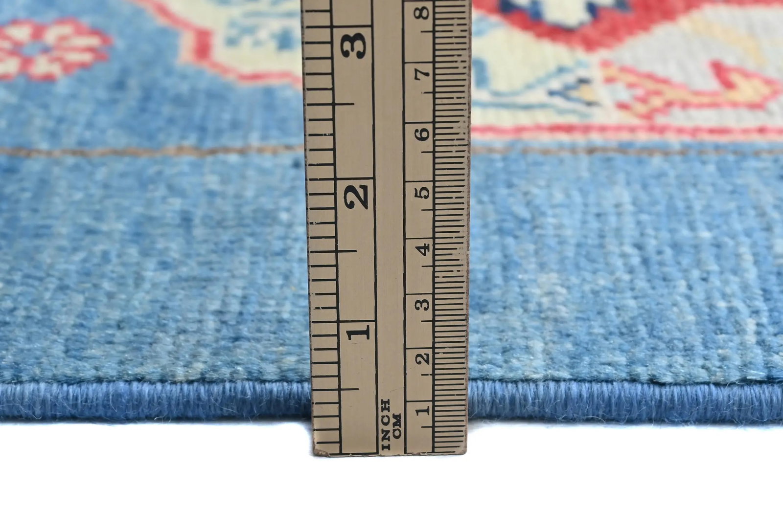 Blue Geometric Modern 4X6 Kazak Pakistan Rug - 11