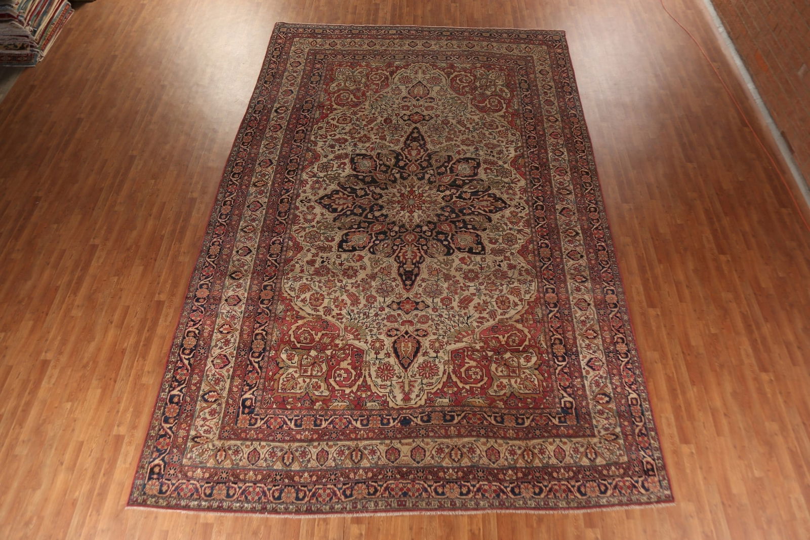 Pre-1900 Vegetable Dye Kerman Ravar Persian Large Rug 10x16 - 3