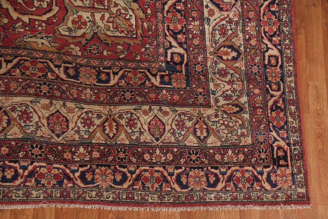 Pre-1900 Vegetable Dye Kerman Ravar Persian Large Rug 10x16 - 5