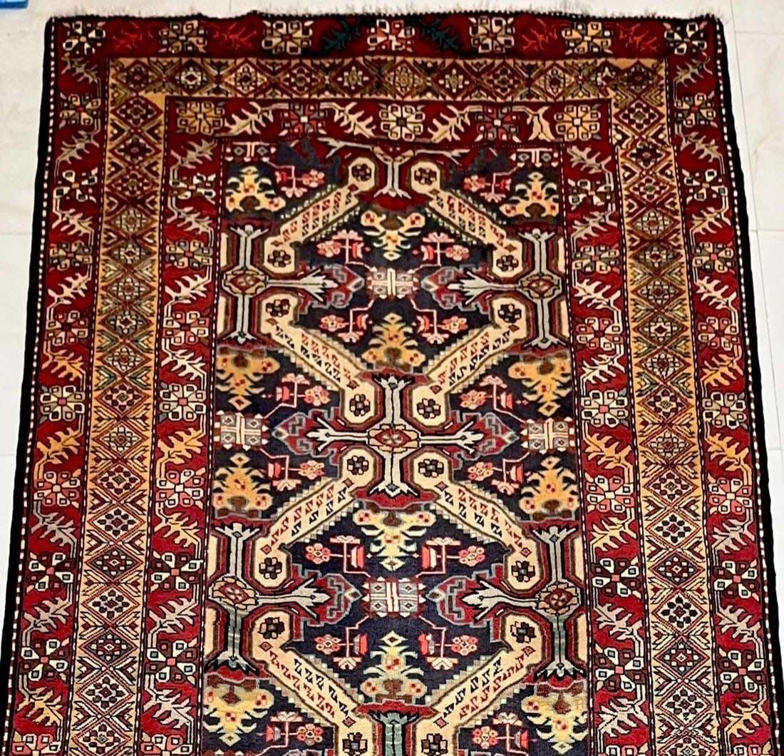 Hand Knotted Persian Azarbaijan Tribal Wool Oriental Area Rug 5'4" x 10'7" - 6