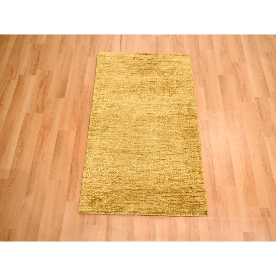 Copper Brown Plain Solid Design Pure Sari Silk Hand Knotted Mat Rug - 2