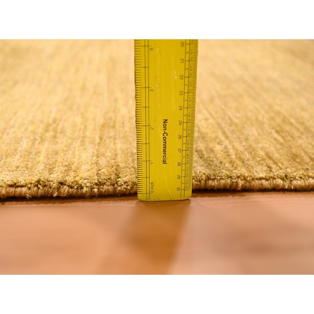 Copper Brown Plain Solid Design Pure Sari Silk Hand Knotted Mat Rug - 3