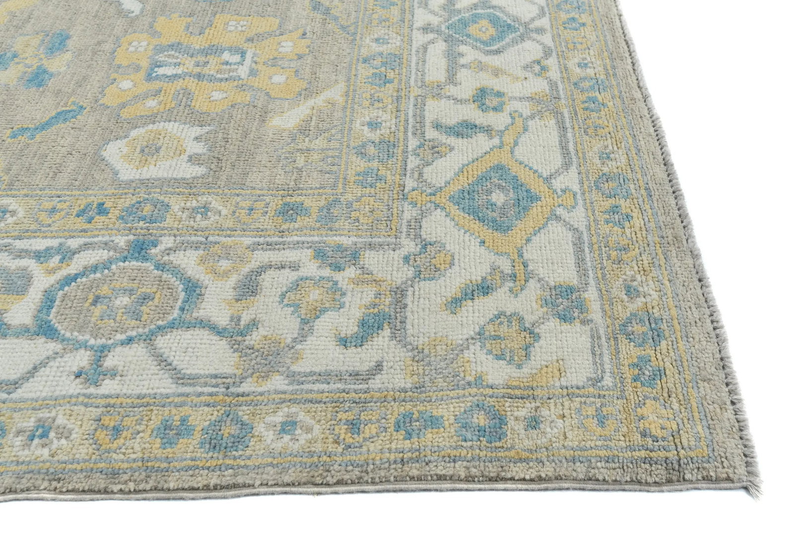 Muted Brown Floral Transitional 8X10 Oushak Oriental Rug - 9