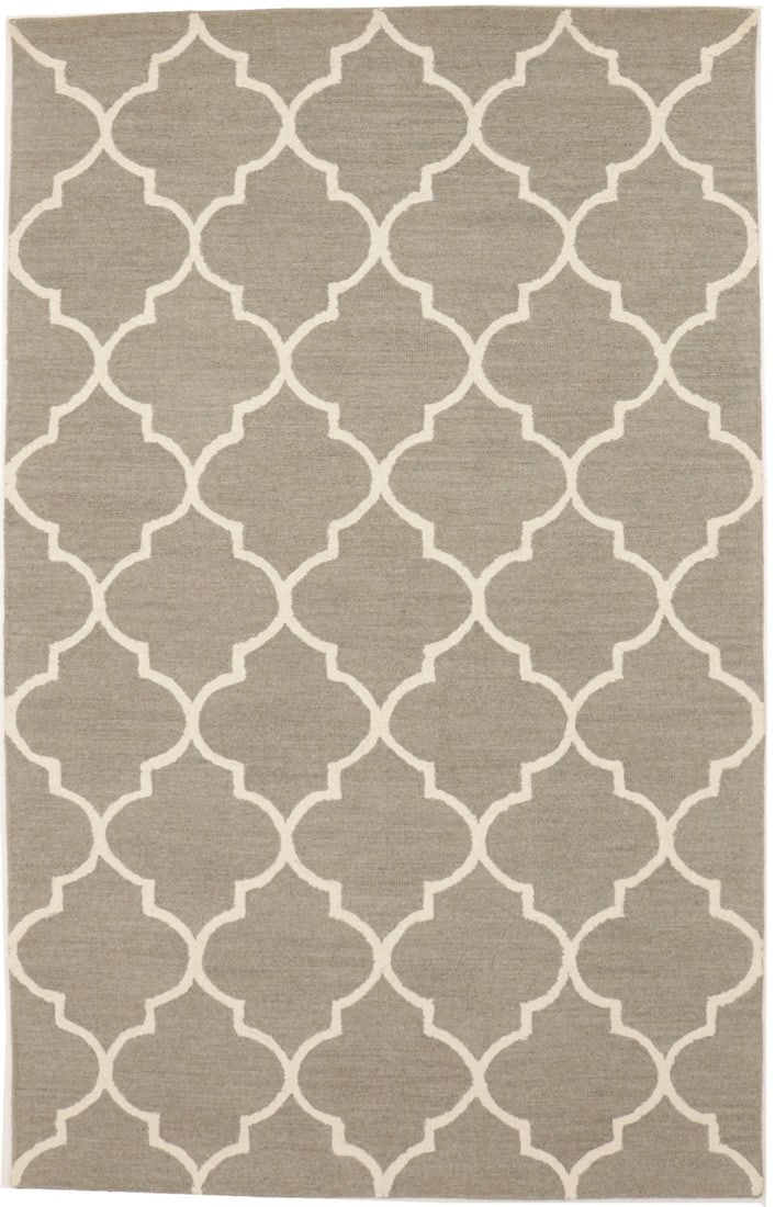 Cream Trellis 5X8 Hand-Tufted Modern Rug: Title: Cream Trellis 5X8 Hand-Tufted Modern RugDescription:Cream Trellis Contemporary Style 5X8 Hand-Tufted Modern Rug Bedroom Decor CarpetMaterials:WoolDimension:5'0 X 8'0 Ft Reserve: