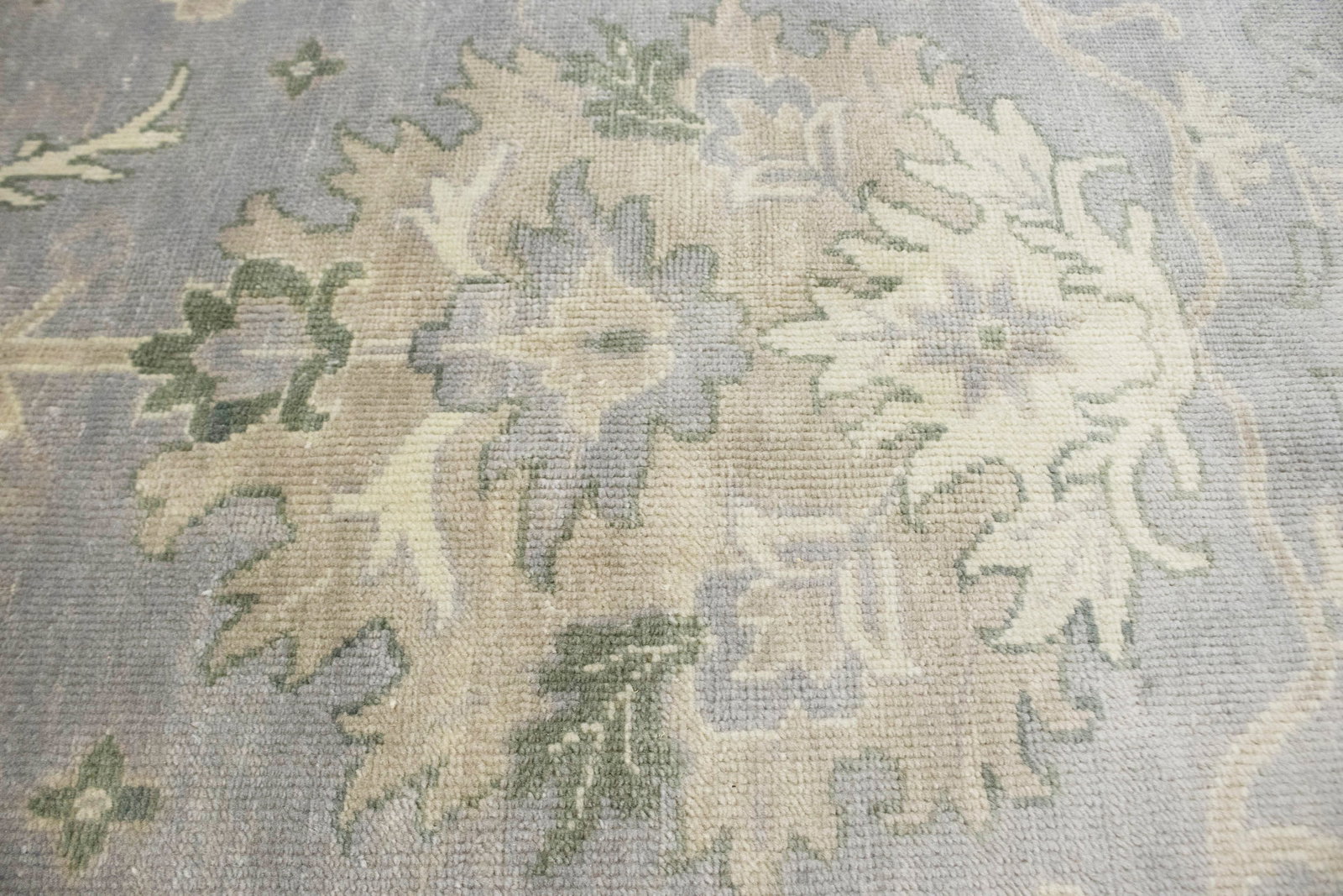 Brownish Grey Floral Peshawar 9X12 Oriental Rug - 9