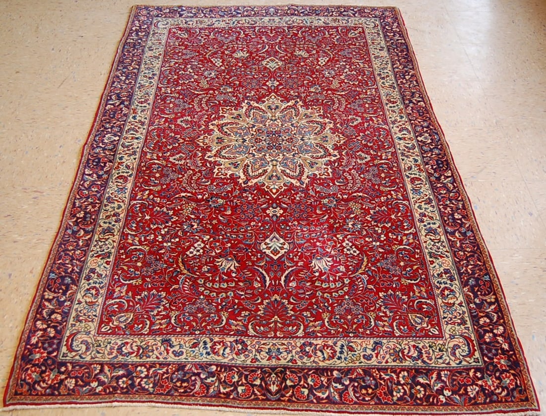 PERSIAN SAROUK RUG 4' 3" x 6' 9" (1 of 11)