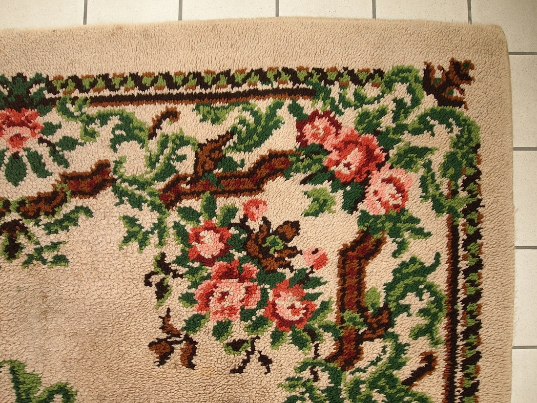 Vintage Belgian Savonnerie rug 6.5' x 9.8' ( 199cm x 299cm ) 1960s - 3