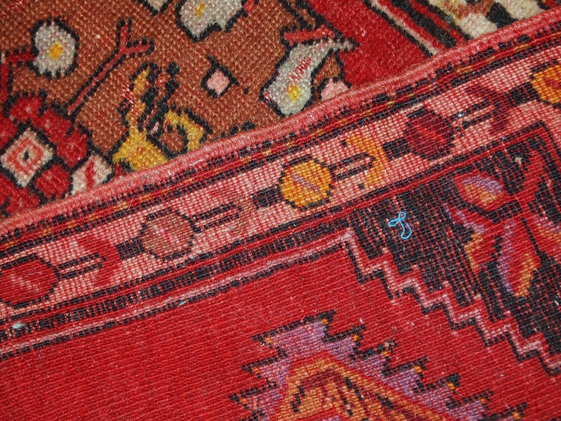 Handmade vintage Turkish Yastik rug 1.6' x 3.1' (50cm x 96cm) 1960s - 6