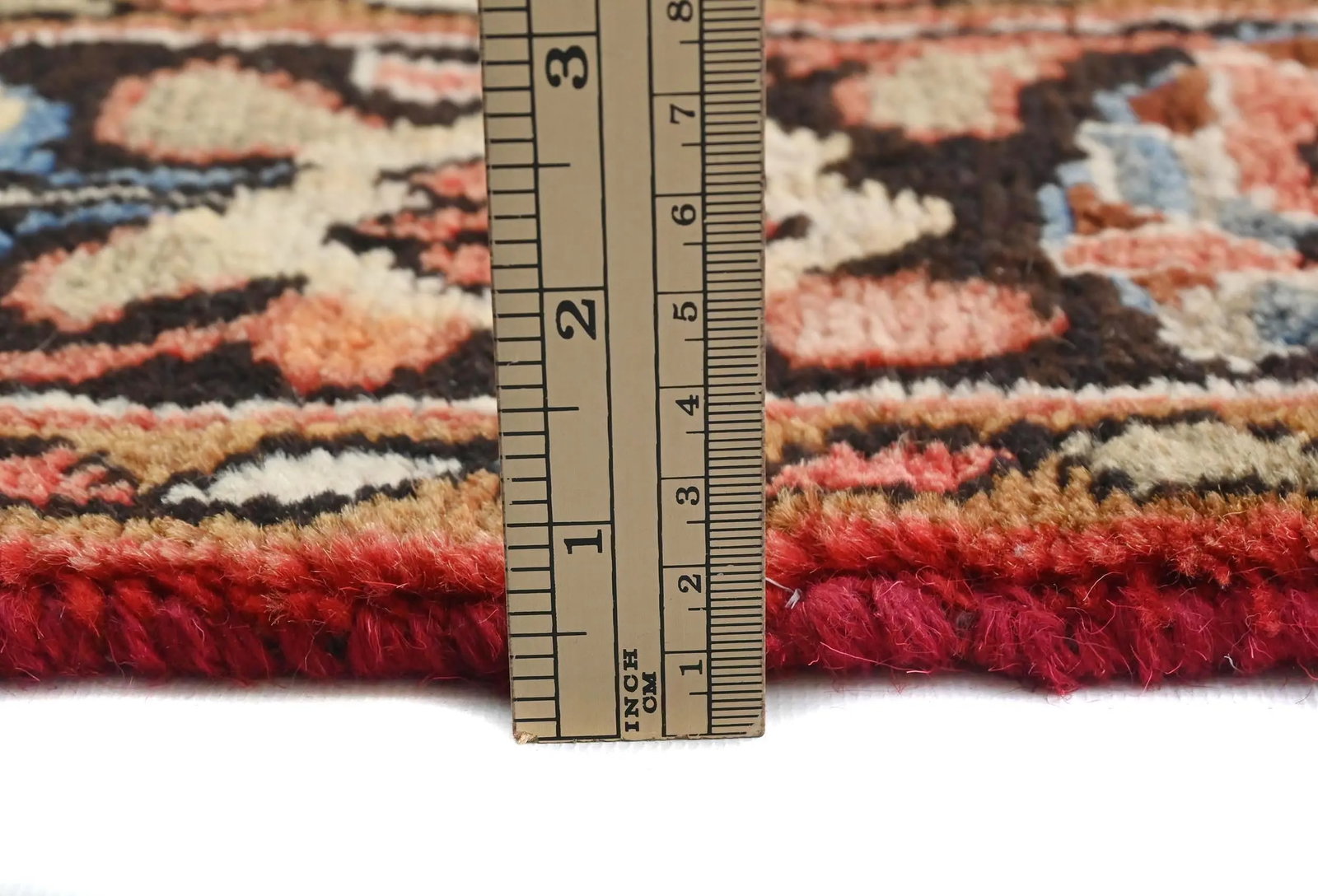 Cream Floral Tribal 5'0X8'5 Hamedan Persian Rug - 10