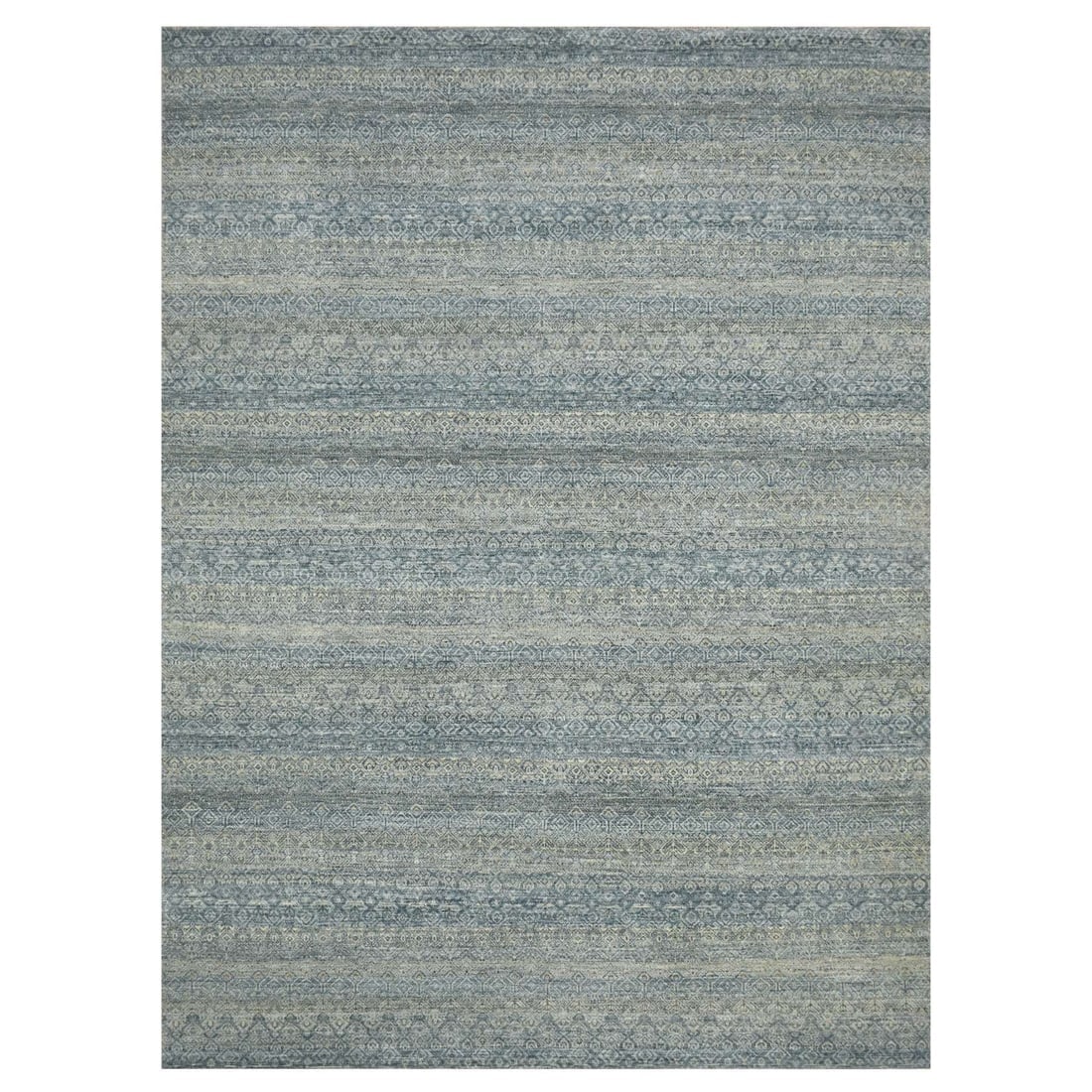Gray Kohinoor Herat Pattern Repetitive Design Hand Knotted Wool Rug: Title: Gray Kohinoor Herat Pattern Repetitive Design Hand Knotted Wool Rug Description:This is a truly genuine one-of-a-kind. It has been Knotted for months and months in the centuries-old weaving cra