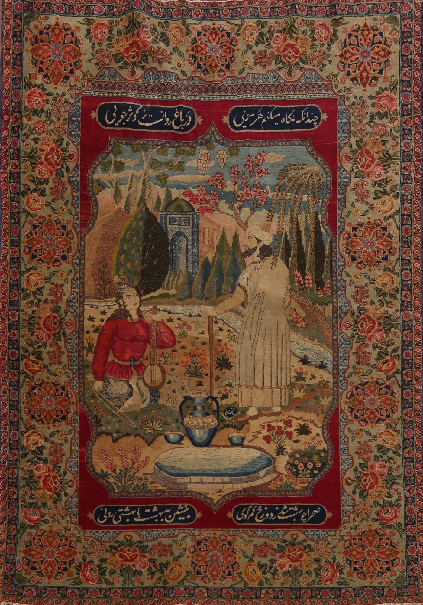 Pre-1900 Masterpiece Vegetable Dye Tabriz Persian Rug 5x6: Title: Pre-1900 Masterpiece Vegetable Dye Tabriz Persian Rug 5x6Description:A Beautiful Genuine Iran ( Persia ) Tabriz rug is Hand Knotted by skillful weavers in Iran ( Persia ) with 100% Wool