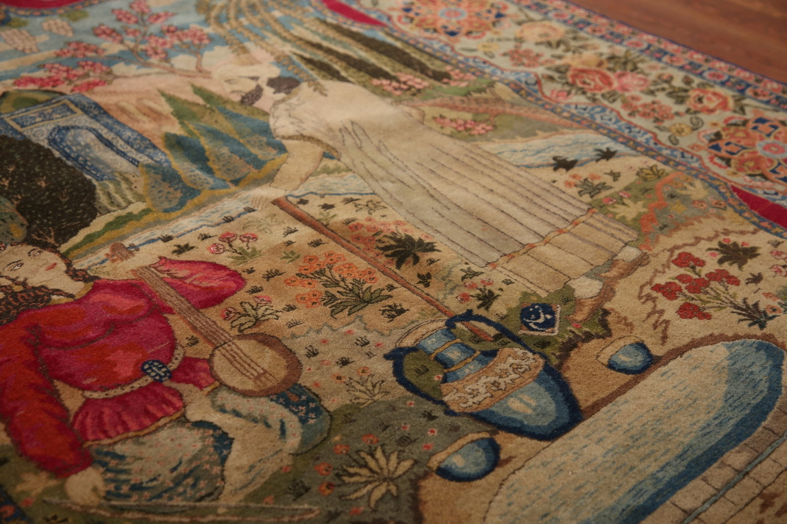 Pre-1900 Masterpiece Vegetable Dye Tabriz Persian Rug 5x6 - 6