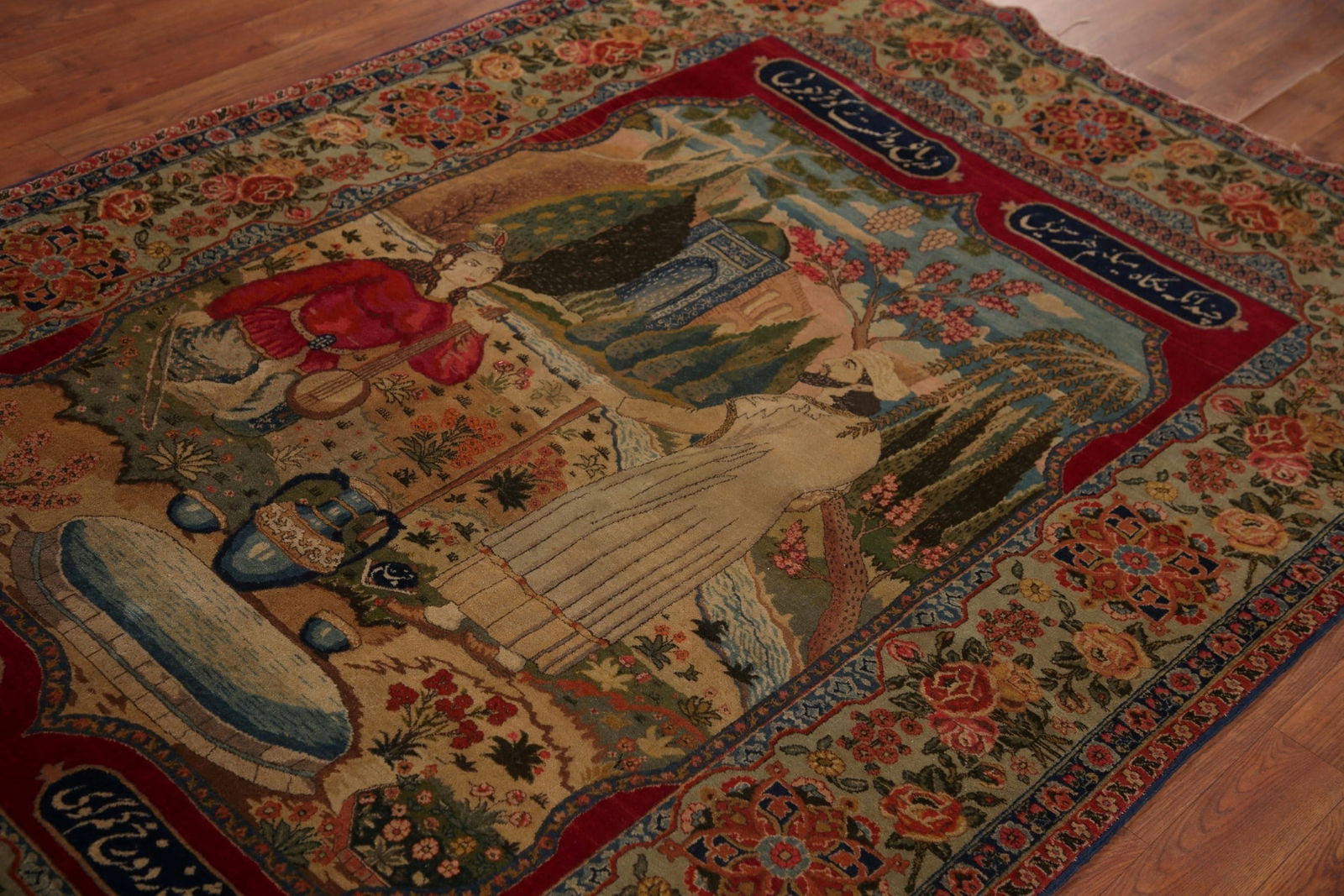 Pre-1900 Masterpiece Vegetable Dye Tabriz Persian Rug 5x6 - 7