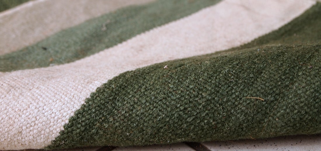 Handmade antique Indian Dhurri kilim 5.4' x 7.8' (167cm x 238cm) 1930s - 7