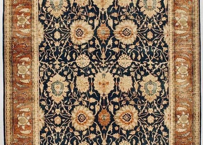 Hand Knotted Indo-Tabriz Black Oriental Area Rug Wool Carpet 12' x 18'1" - 4
