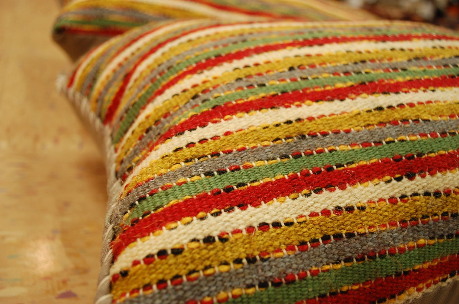 two Hand-Made Pillow Cushion Rug 1'6" x 1' 8" - 3