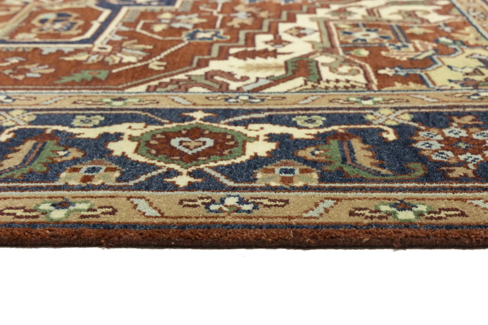 Rusty Red Floral 8X10 Heriz Serapi Oriental Rug - 16