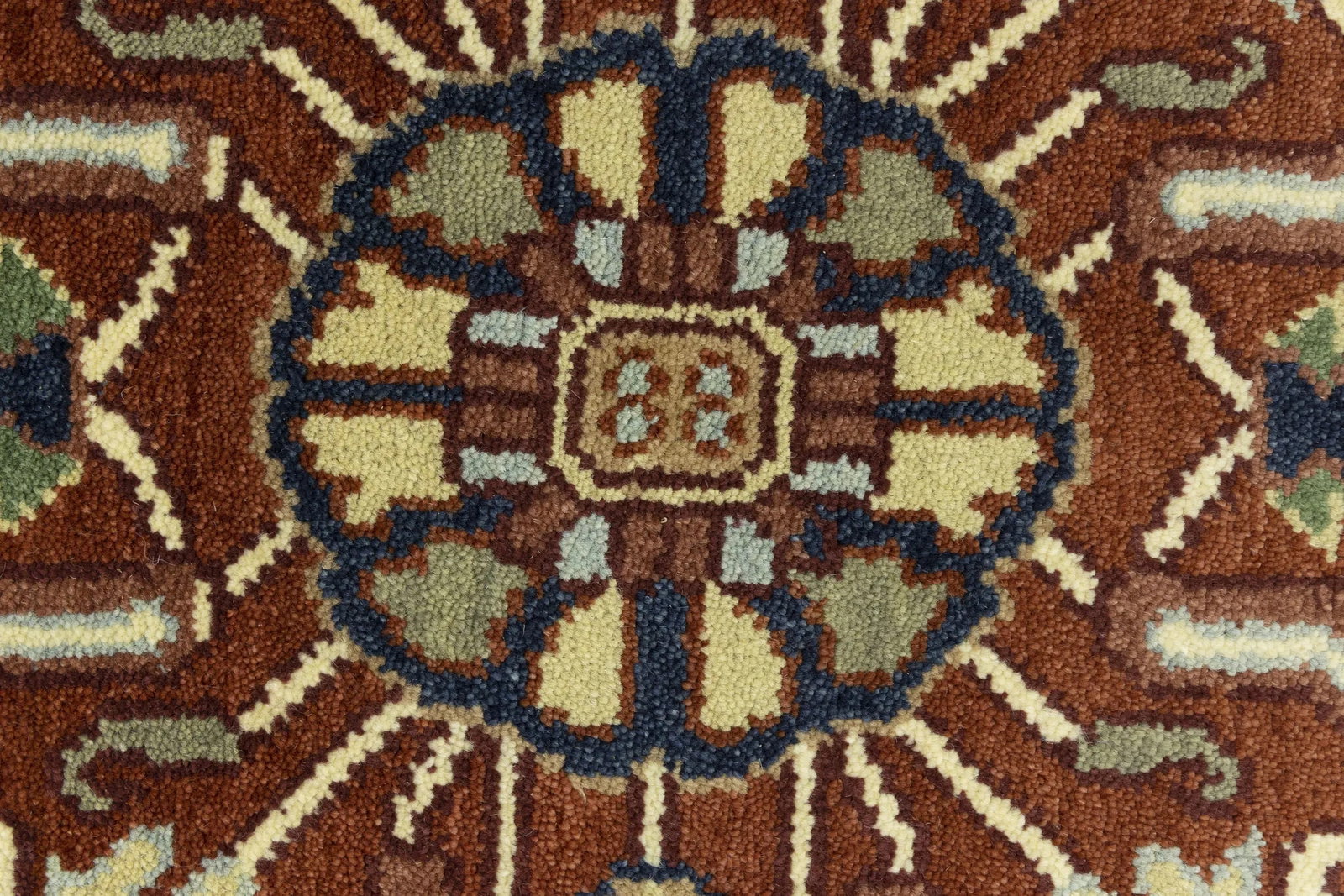 Rusty Red Floral 8X10 Heriz Serapi Oriental Rug - 9