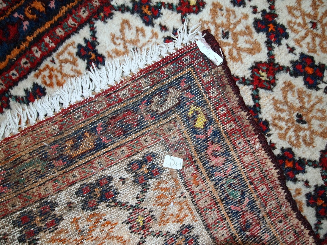 Handmade vintage Persian Hamadan runner 2.6' x 6.8' ( 80cm x 207cm ) 1960s - 10